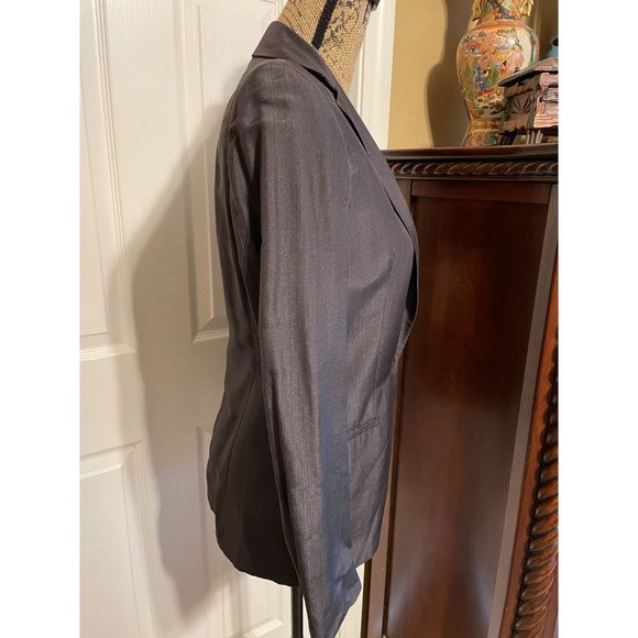 🤩🎉HOST PICK!!🎉🤩VALENTINO Authentic Gray 100% Silk Ladies Blazer - Picture 2 of 10